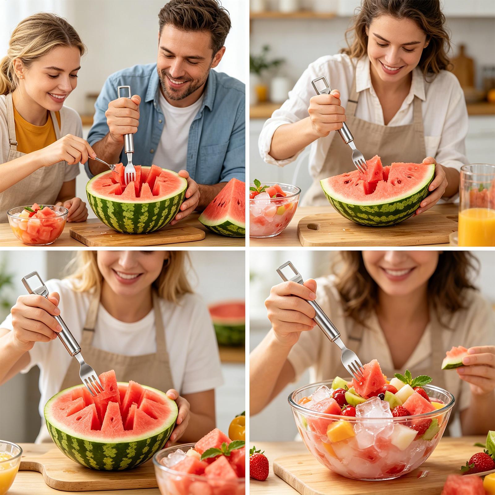 Watermelon Slicer Cutter - 수박 슬라이서 커터 도구 이중 헤드