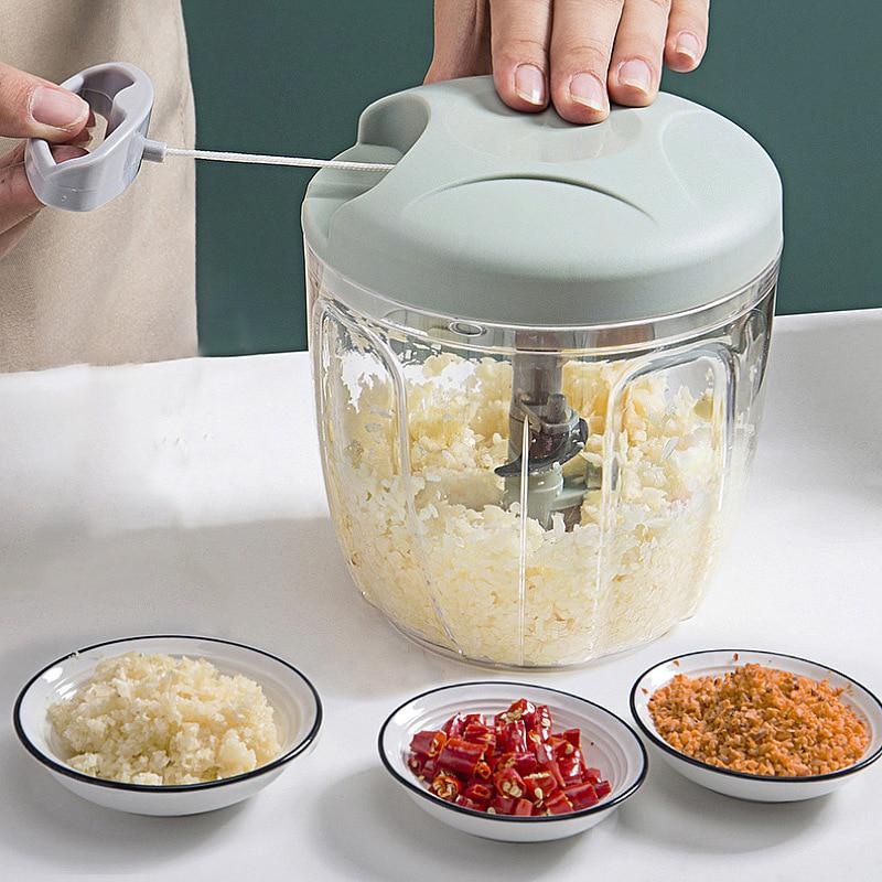 Kitchen Gadgets Under 500 - 500/900ML 수동 고기 분쇄기 마늘 다지기
