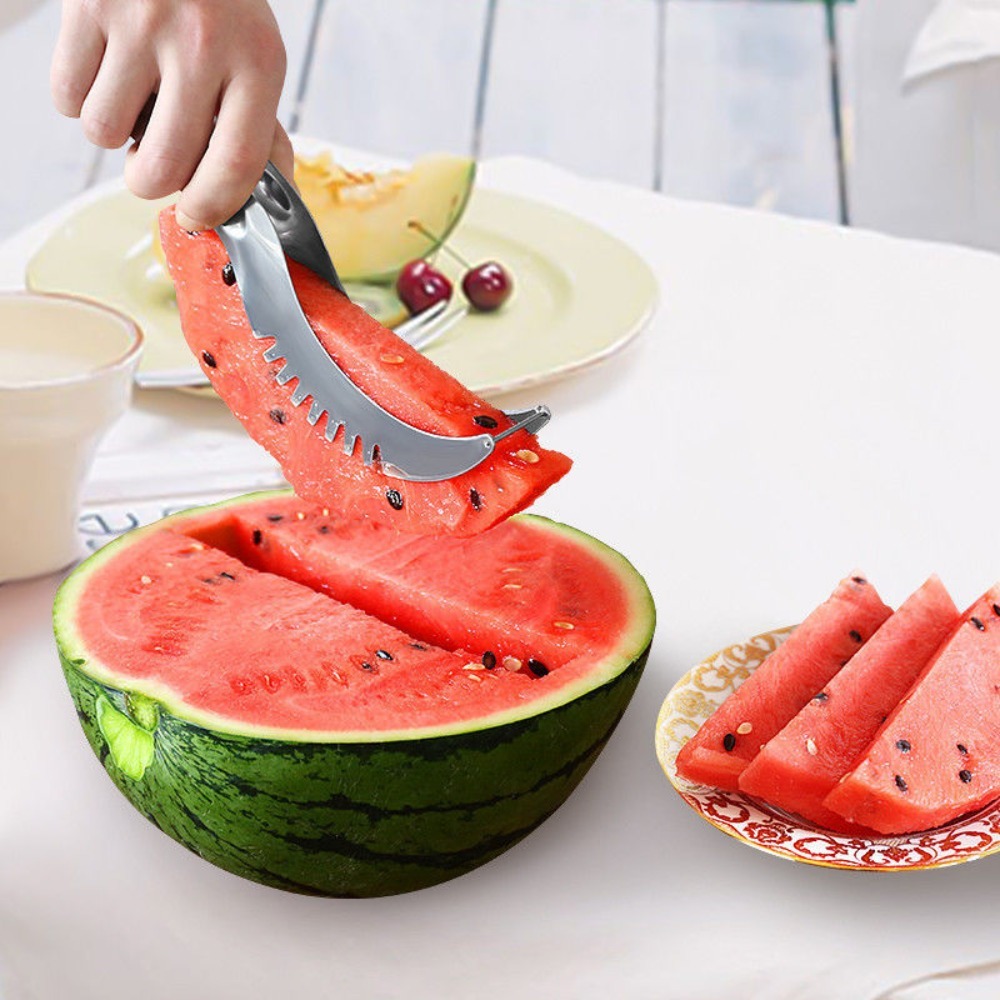 Watermelon Slicer Cutter - 스테인레스 스틸 수박 슬라이서 플라스틱 랩
