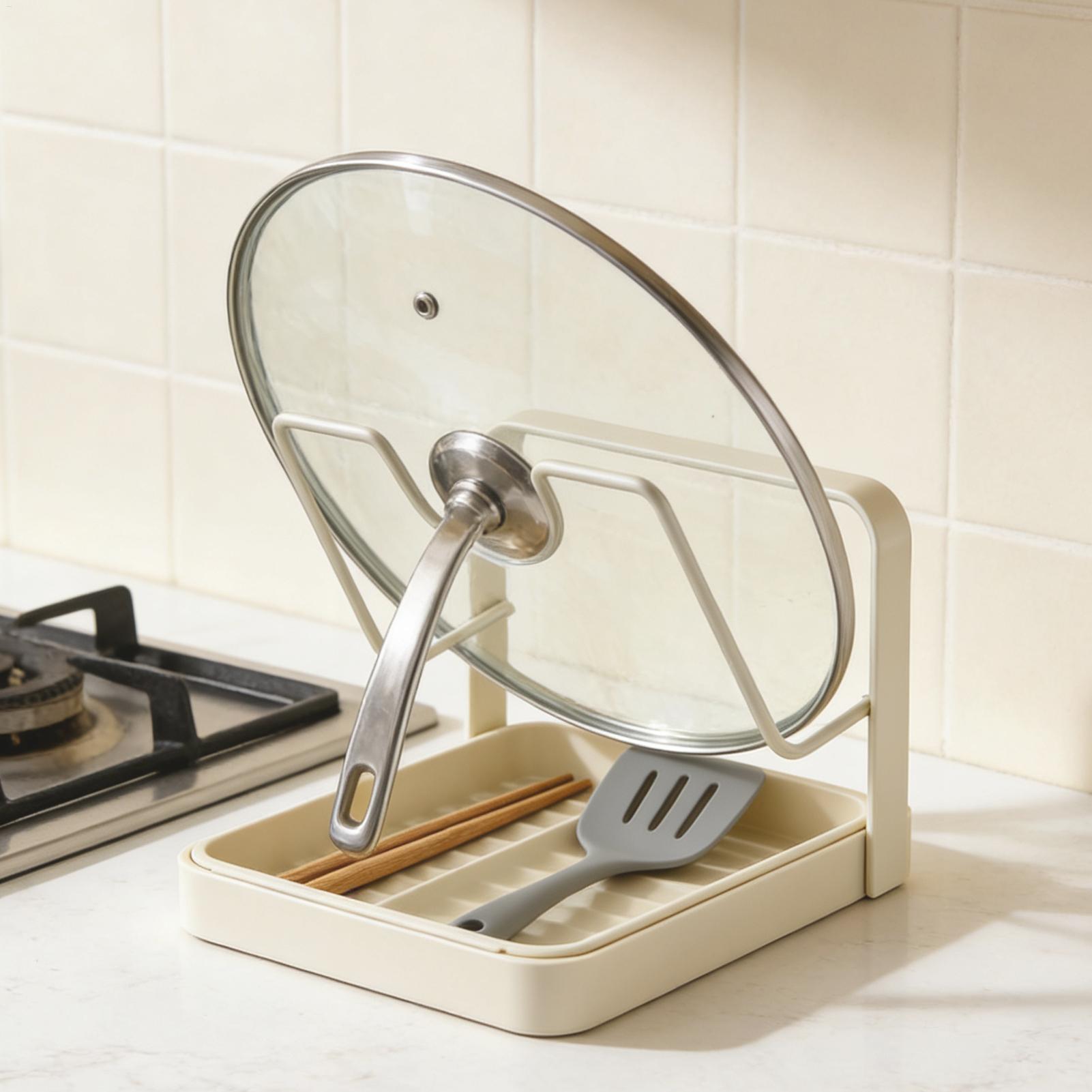 Kitchen Gadgets Under 100 - 냄비 뚜껑 정리대 미끄럼 방지 주방