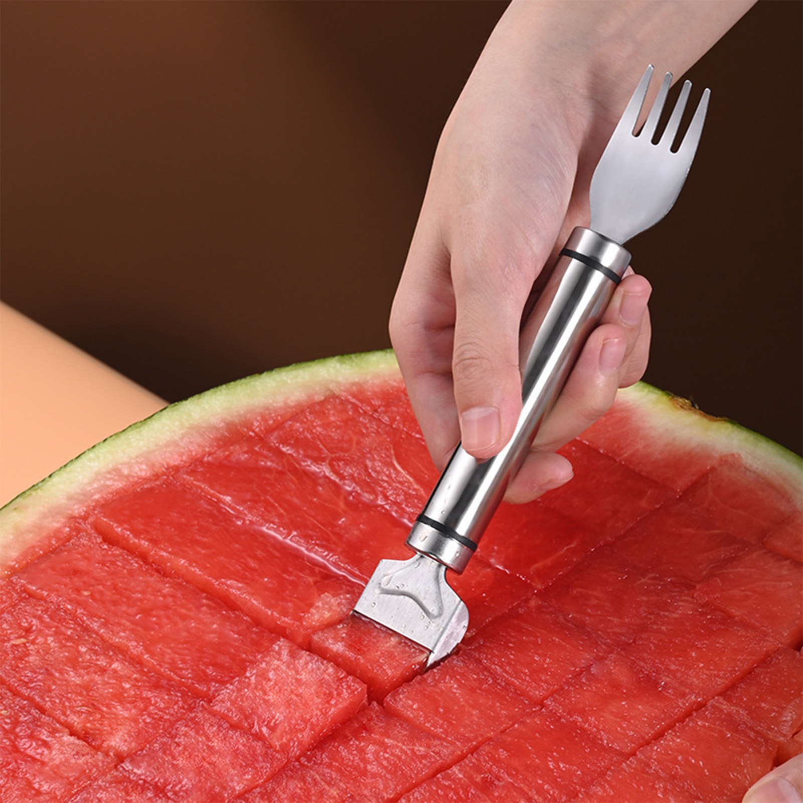 Watermelon Slicer Cutter - 스테인리스 스틸 수박 커팅 도구 기능성