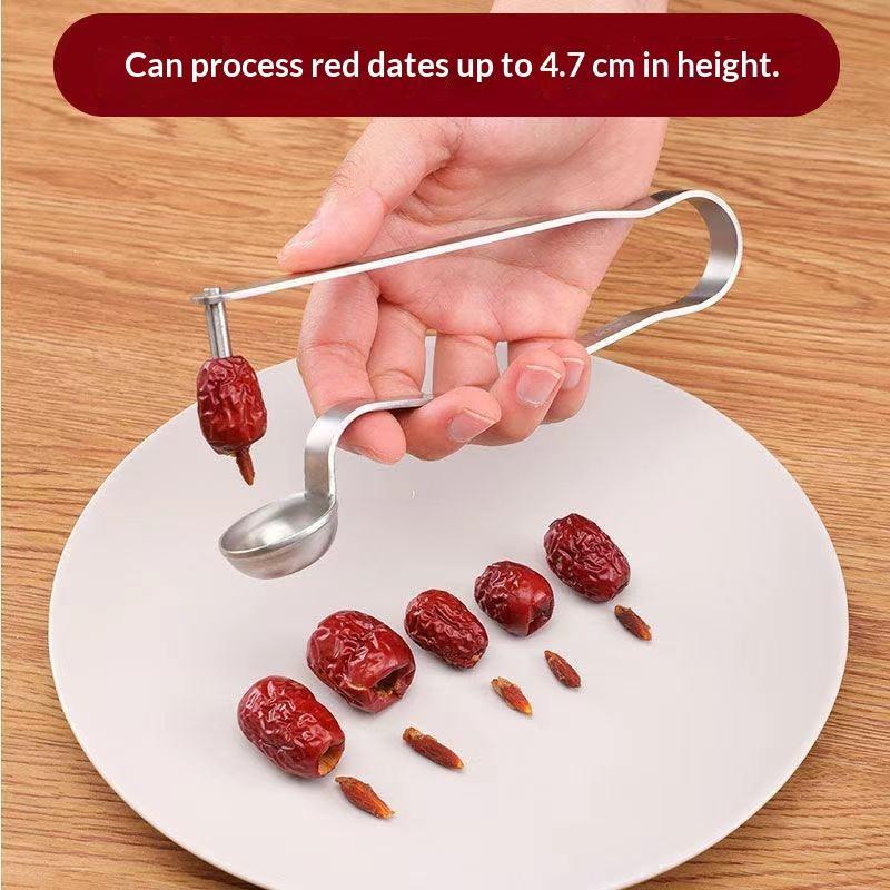 Vegetable Kitchen Gadgets - 스테인리스 스틸 대추씨 제거기 레드 시드