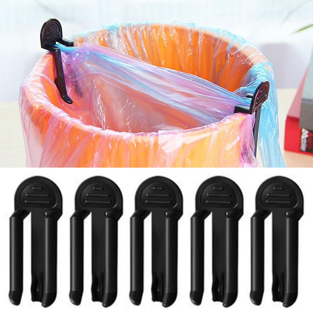 Kitchen Gadgets Usa - 2/5개 플라스틱 쓰레기봉투 클립 고정형 쓰레기통