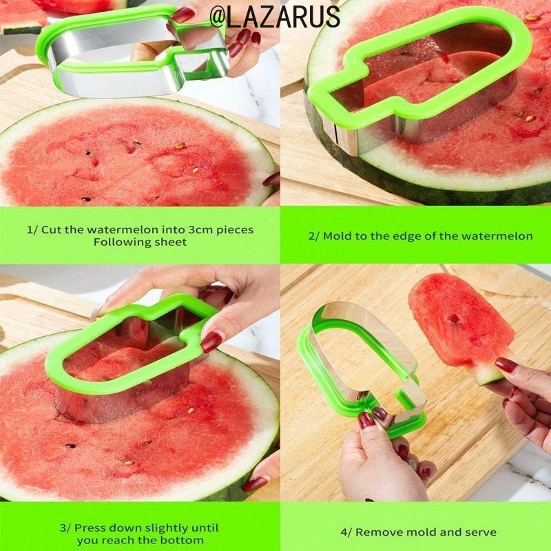 Watermelon Slicer Cutter - 스테인리스 스틸 수박 큐브 커터 –