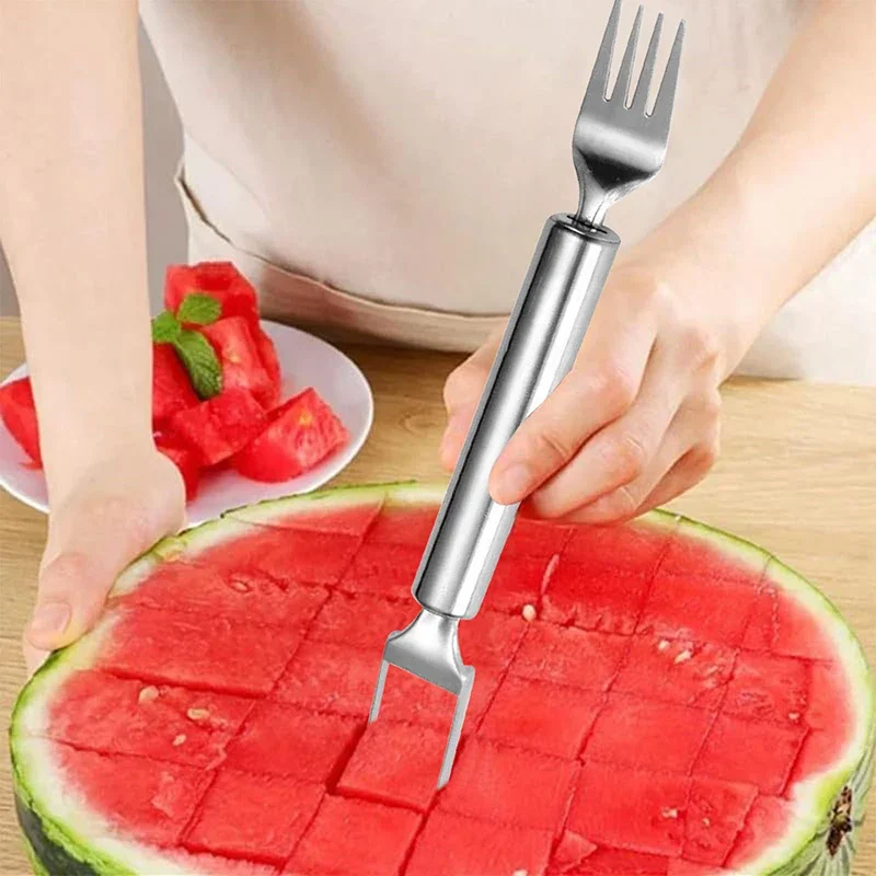 다목적 휴대용 2In1 수박 슬라이서 포크 수박 슬라이 - Watermelon Slicer Cutter 리뷰 및 가격