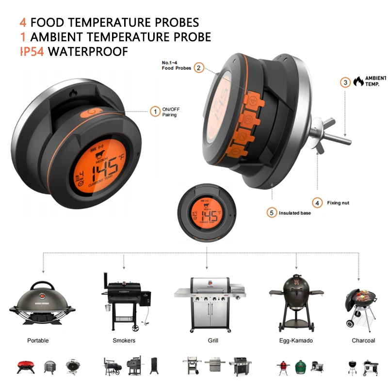 블루투스 온도계 디지털 센서 높은 500도 오븐 그릴  - Kitchen Gadgets Under 500 리뷰 및 가격