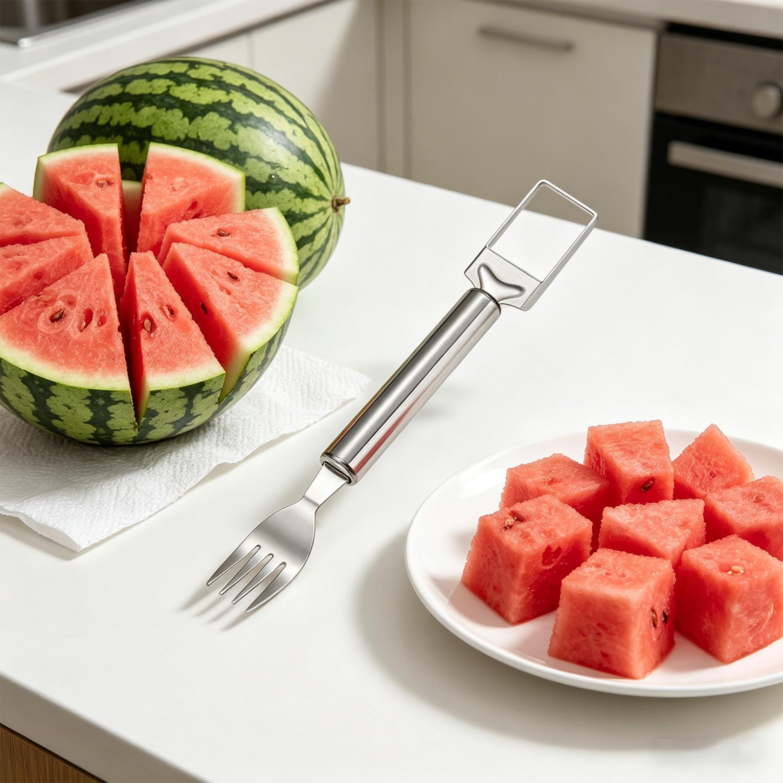 수박 슬라이서 더블 헤드 키친 포크 스테인레스 스틸 과 - Watermelon Slicer Cutter 리뷰 및 가격