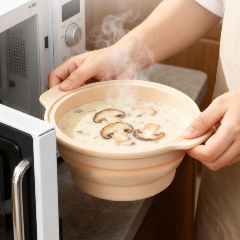 전자레인지용 스팀 바구니가 있는 접이식 실리콘 소형 기 - Silicone Steamer Basket 리뷰 및 가격