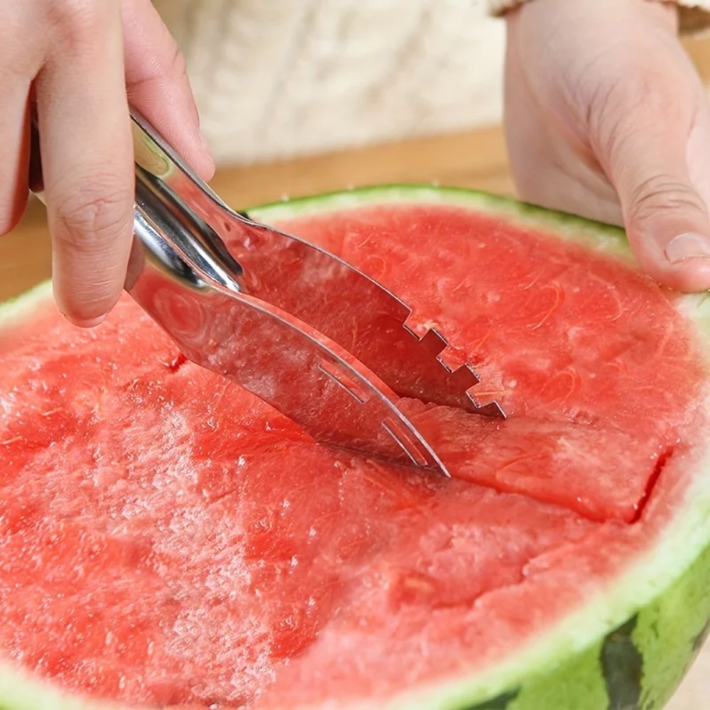 스테인레스 스틸 수박 슬라이서 플라스틱 랩 핸들 커터  - Watermelon Slicer Cutter 리뷰 및 가격