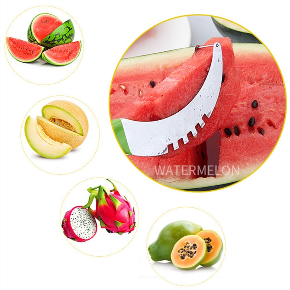 스테인레스 스틸 수박 슬라이서 플라스틱 랩 핸들 커터  - Watermelon Slicer Cutter 리뷰 및 가격