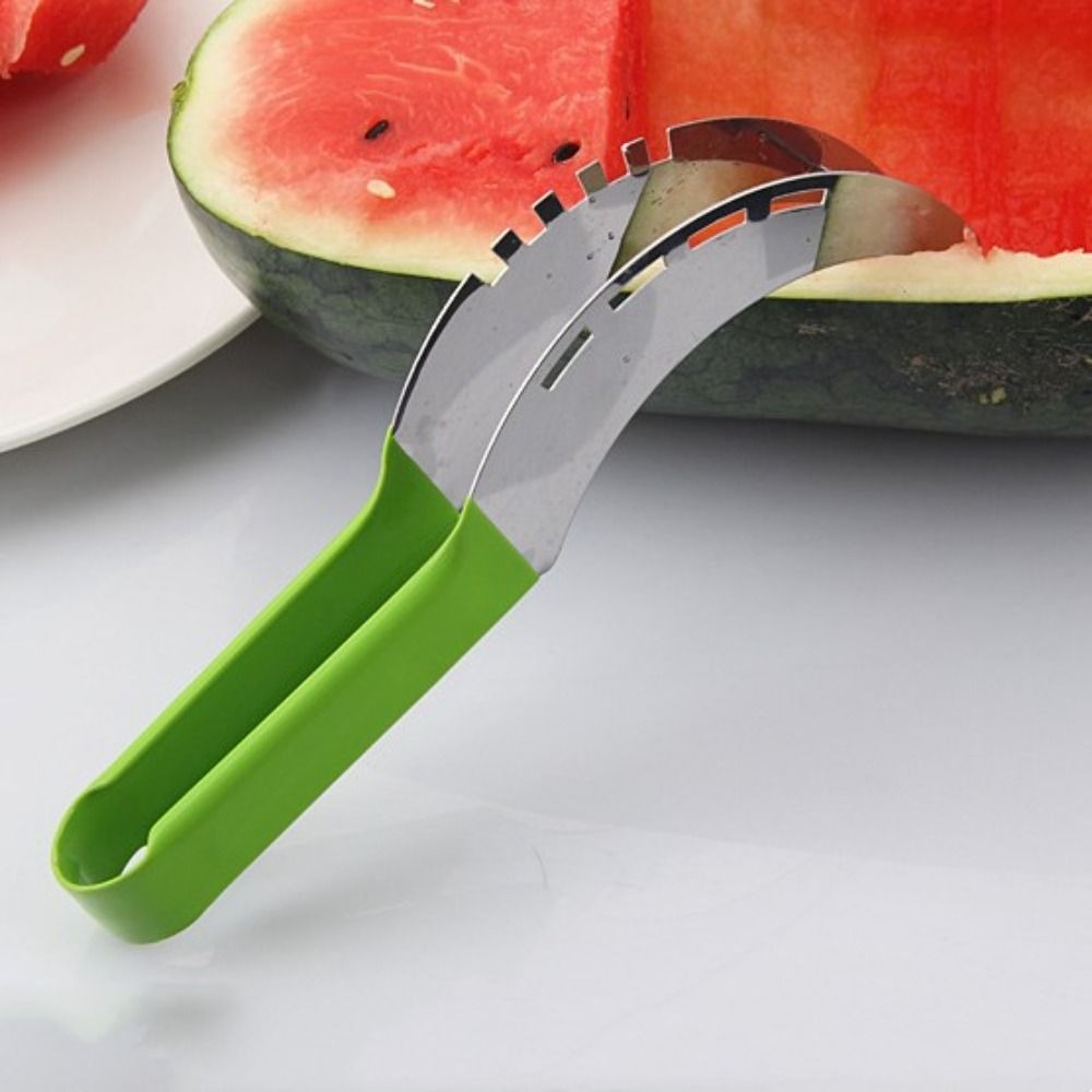 스테인레스 스틸 수박 슬라이서 플라스틱 랩 핸들 커터  - Watermelon Slicer Cutter 리뷰 및 가격
