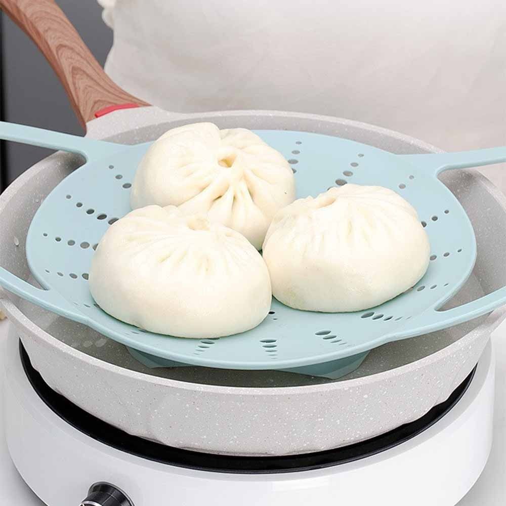 긴 손잡이 실리콘 찜기 바구니 재사용 가능 논스틱 음식 - Silicone Steamer Basket 리뷰 및 가격