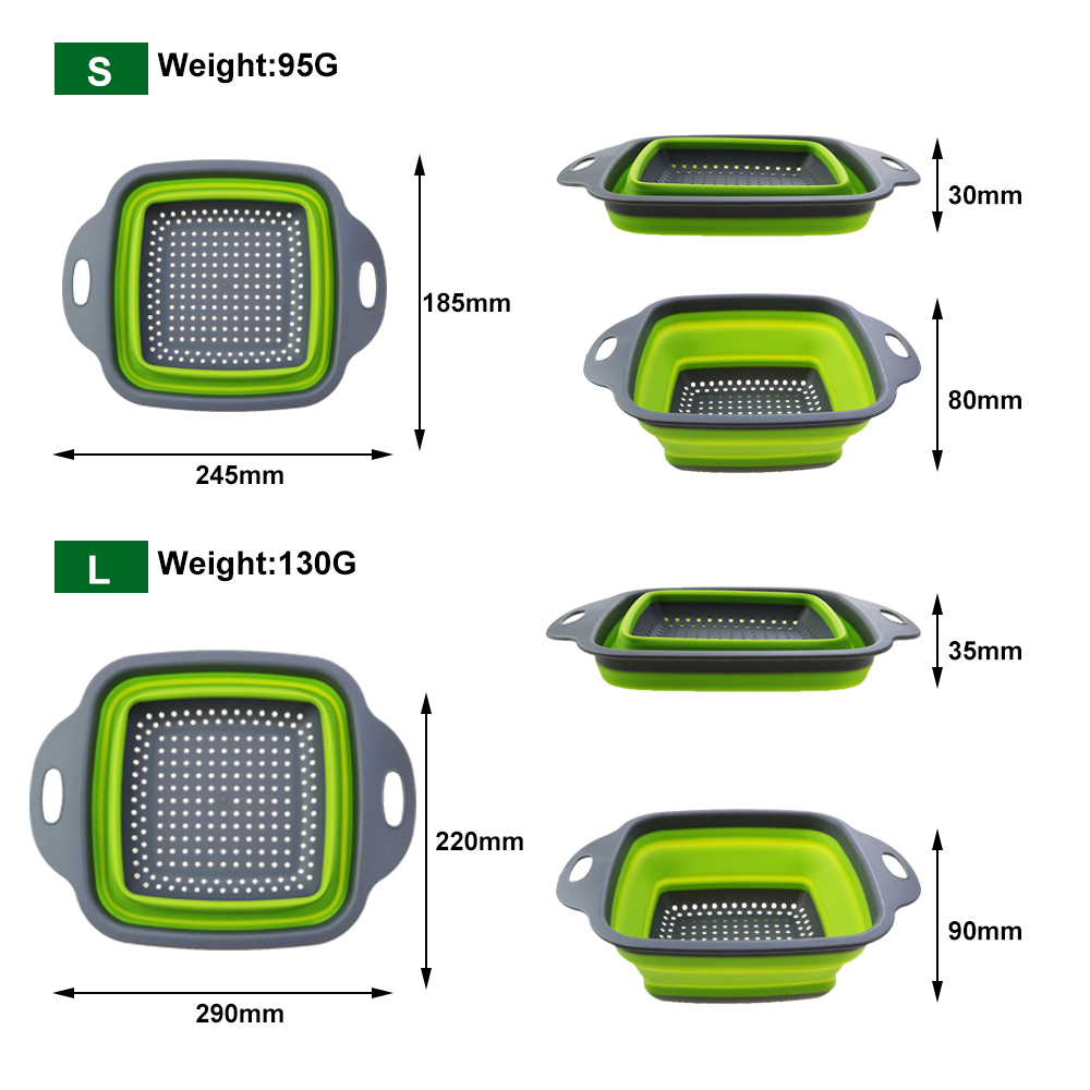1Pc 2in1 실리콘 접이식 배수 과일 야채 세척 바 - Silicone Steamer Basket 리뷰 및 가격