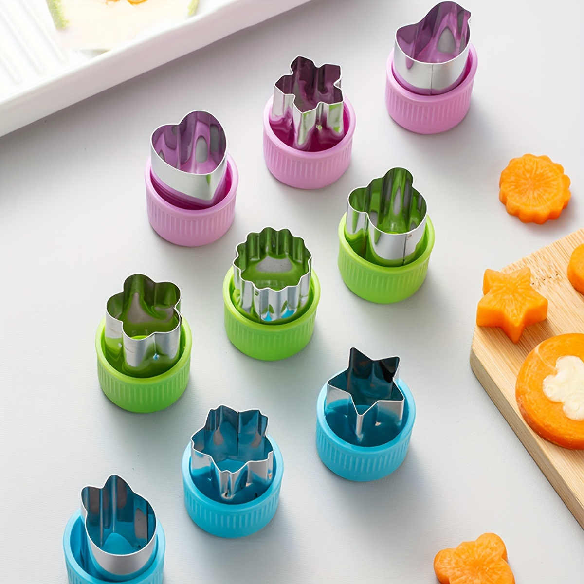 스타 하트 모양 야채 커터 플라스틱 손잡이 3Pcs 휴 - Vegetable Kitchen Gadgets 리뷰 및 가격