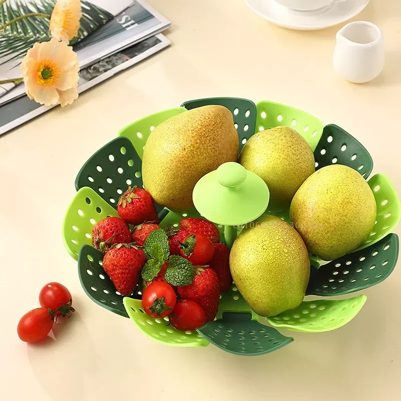 접이식 음식 기선 야채 및 과일 음식 바구니 기선 랙  - Silicone Steamer Basket 리뷰 및 가격