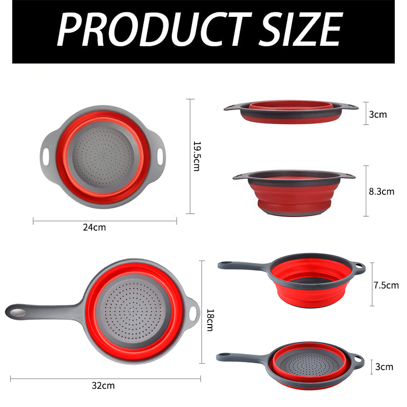 2 개/대 접이식 실리콘 소쿠리 과일 야채 세척 바구니 - Silicone Steamer Basket 리뷰 및 가격